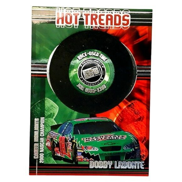 Nascar Bobby Labonte Press Pass Trading Card Special Insert Used Tire Hot Treads - Picture 1 of 12